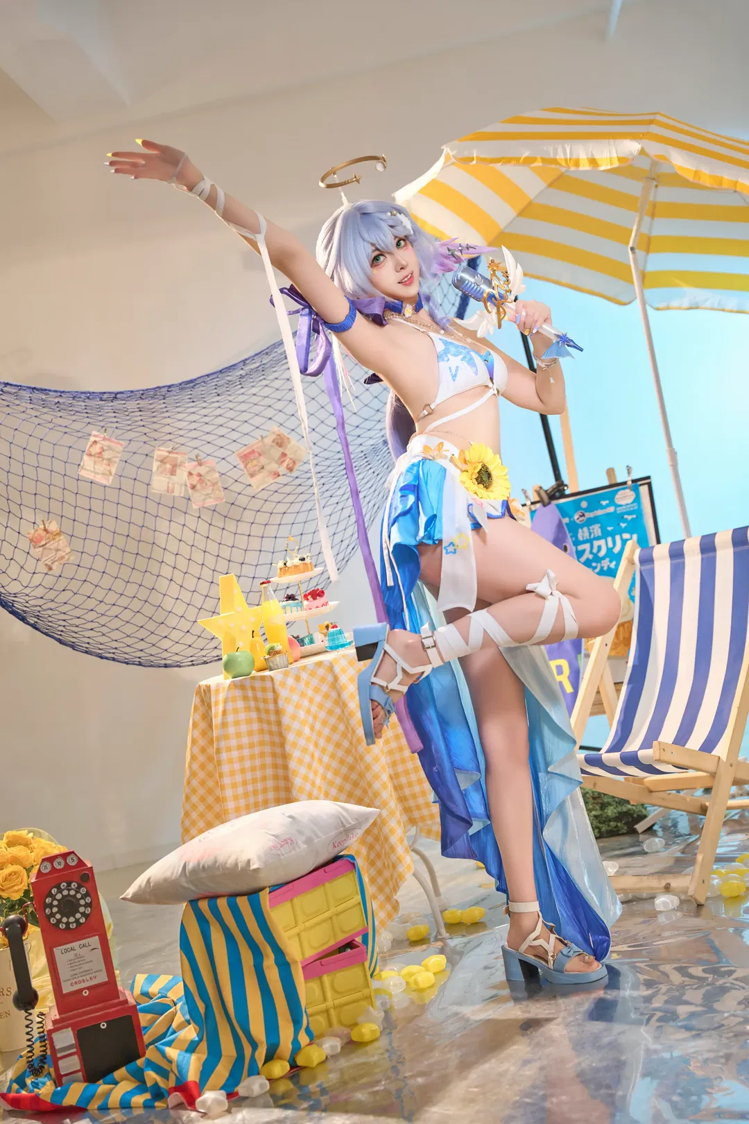 【知更鸟cos】崩坏星穹铁道夏日晴歌泳装正片