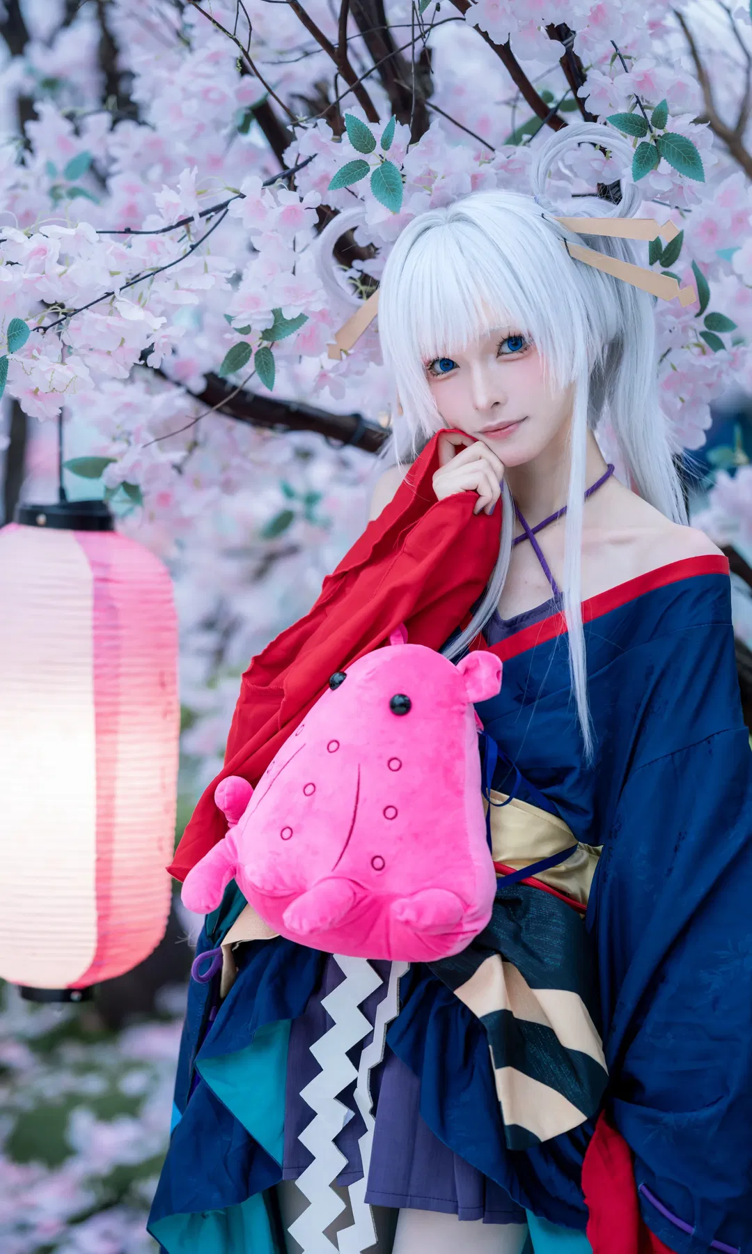 超时空辉夜姬八千代cos，樱花树下的和风幻想 - 第 2 张