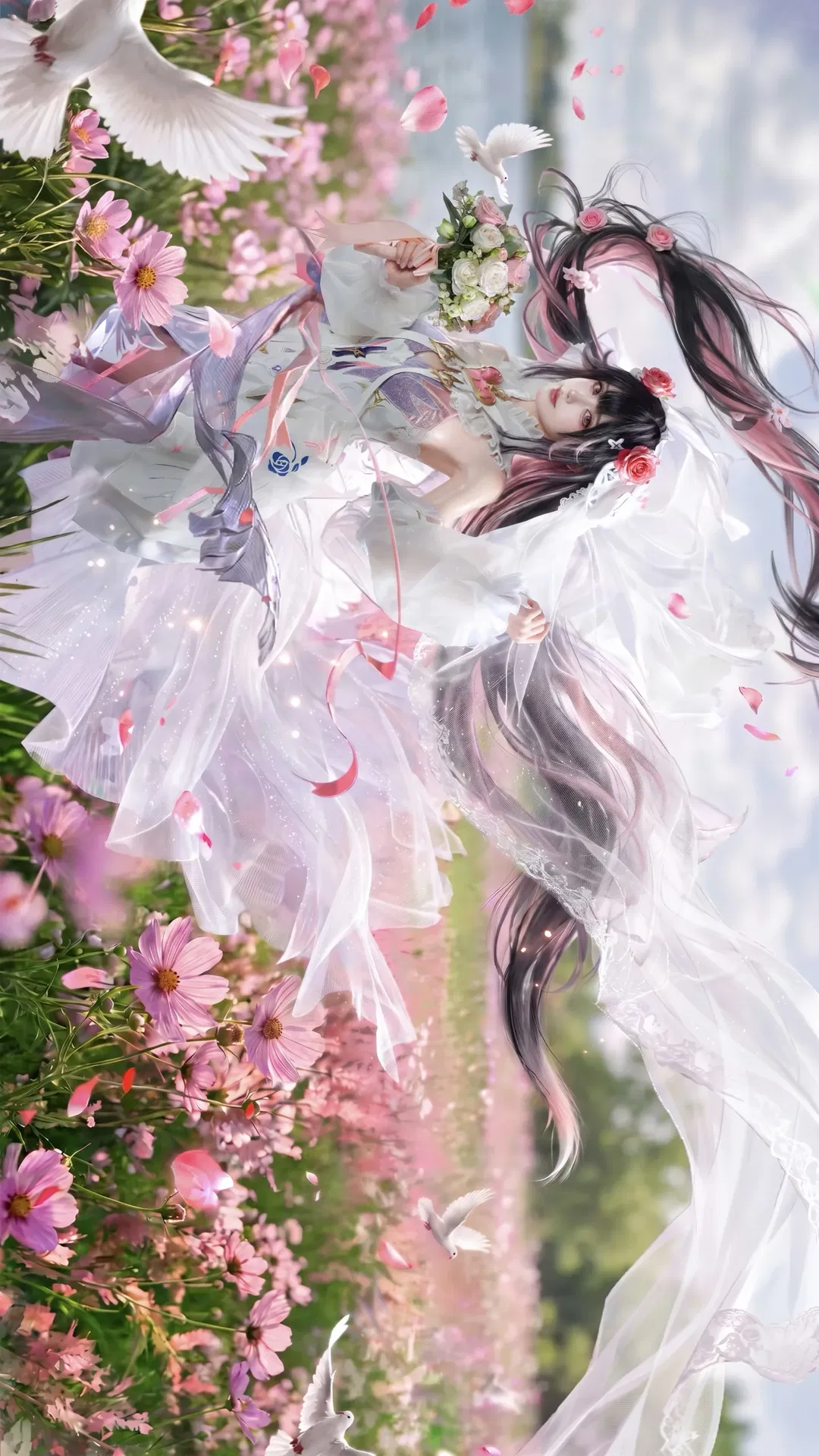 【露西亚cos】战双帕弥什花嫁，花海中的唯美定格 - 第 1 张