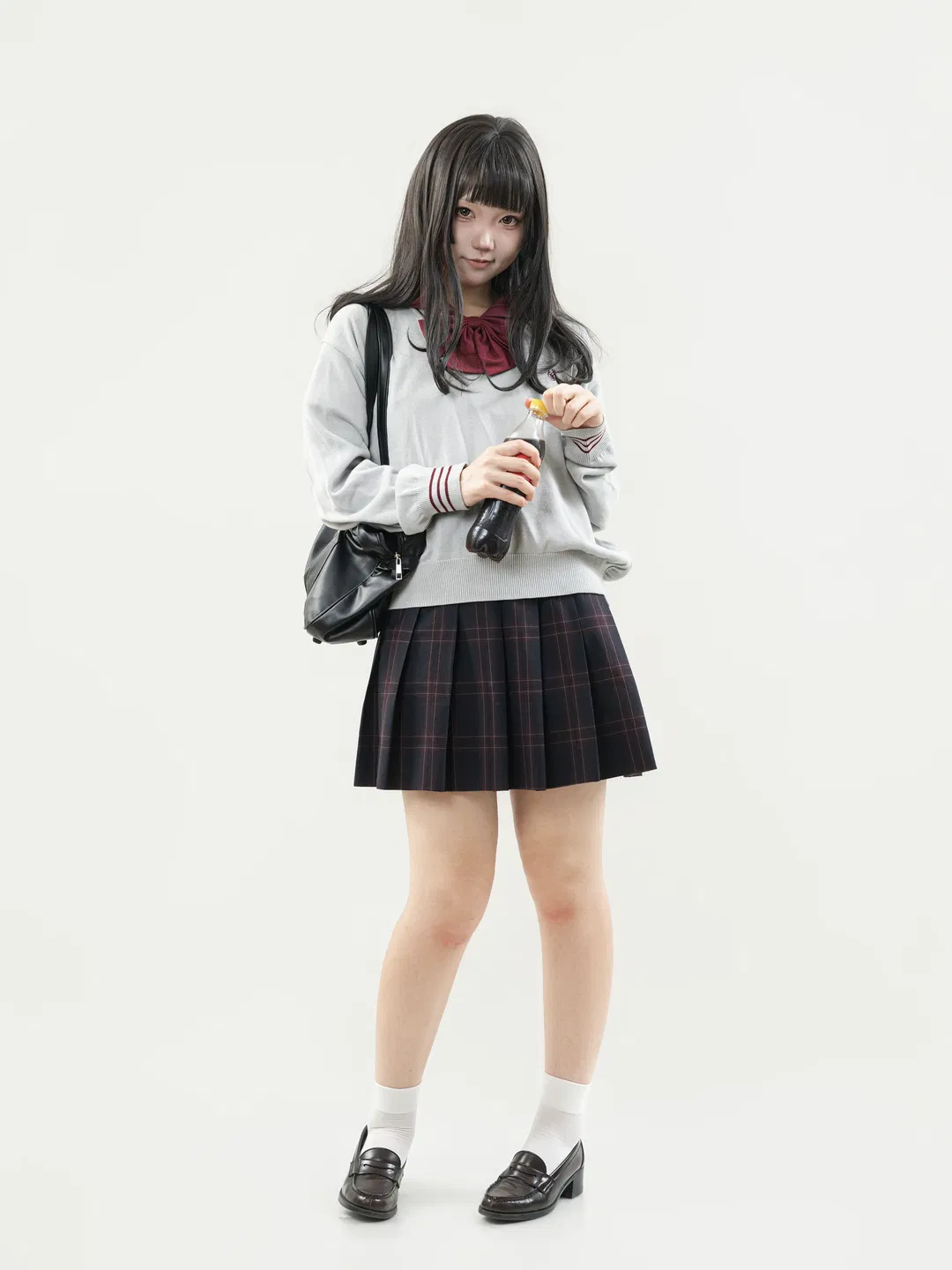 津久野JK制服穿上身，不爱说话的转校生氛围感拉满 - 第 10 张
