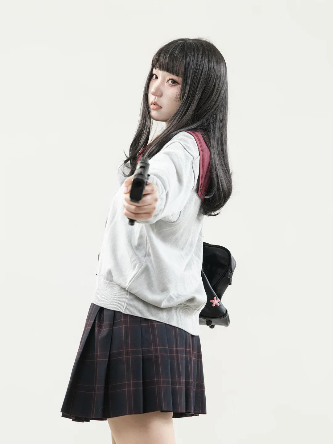 津久野JK制服穿上身，不爱说话的转校生氛围感拉满 - 第 12 张