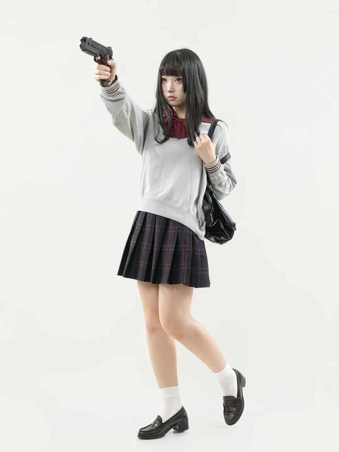 津久野JK制服穿上身，不爱说话的转校生氛围感拉满 - 第 6 张