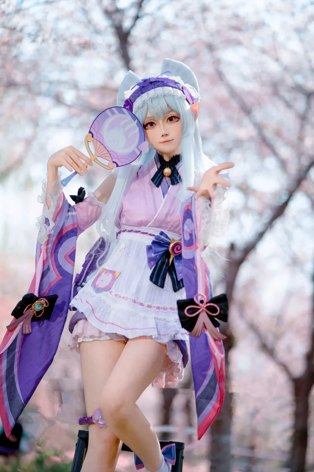 【梦见月瑞希cos】原神樱花树下的春日正片 - 第 1 张