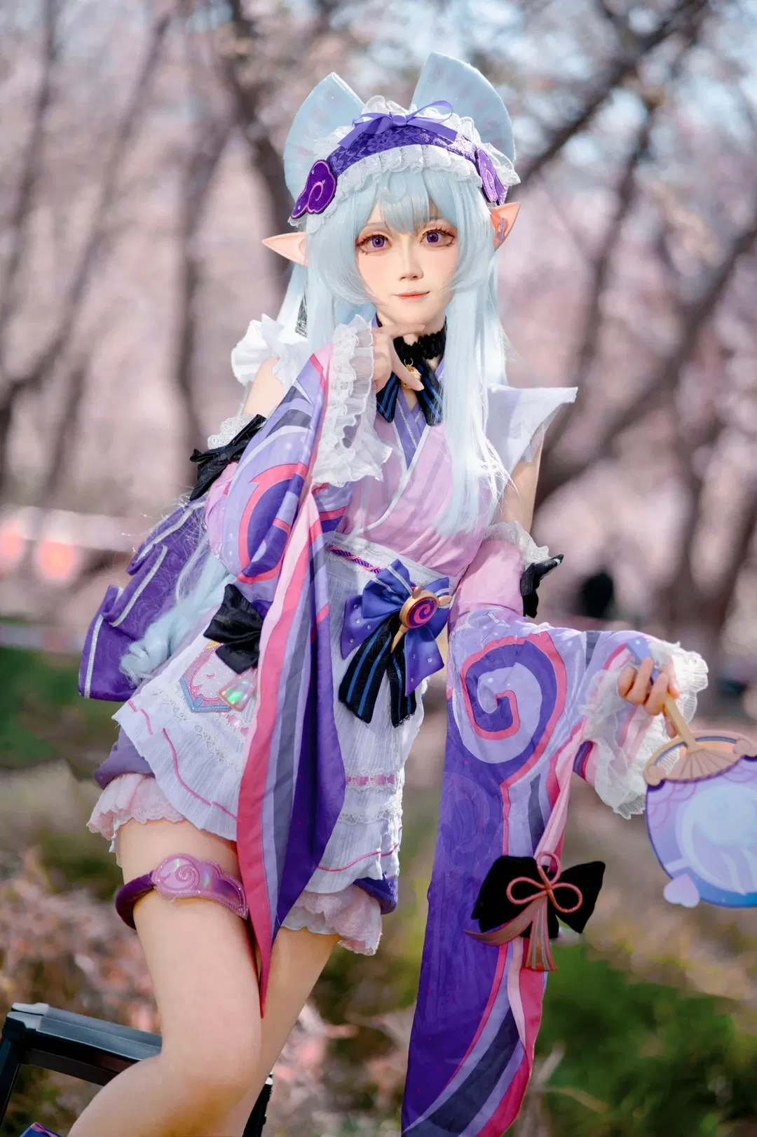 【梦见月瑞希cos】原神樱花树下的春日正片 - 第 3 张
