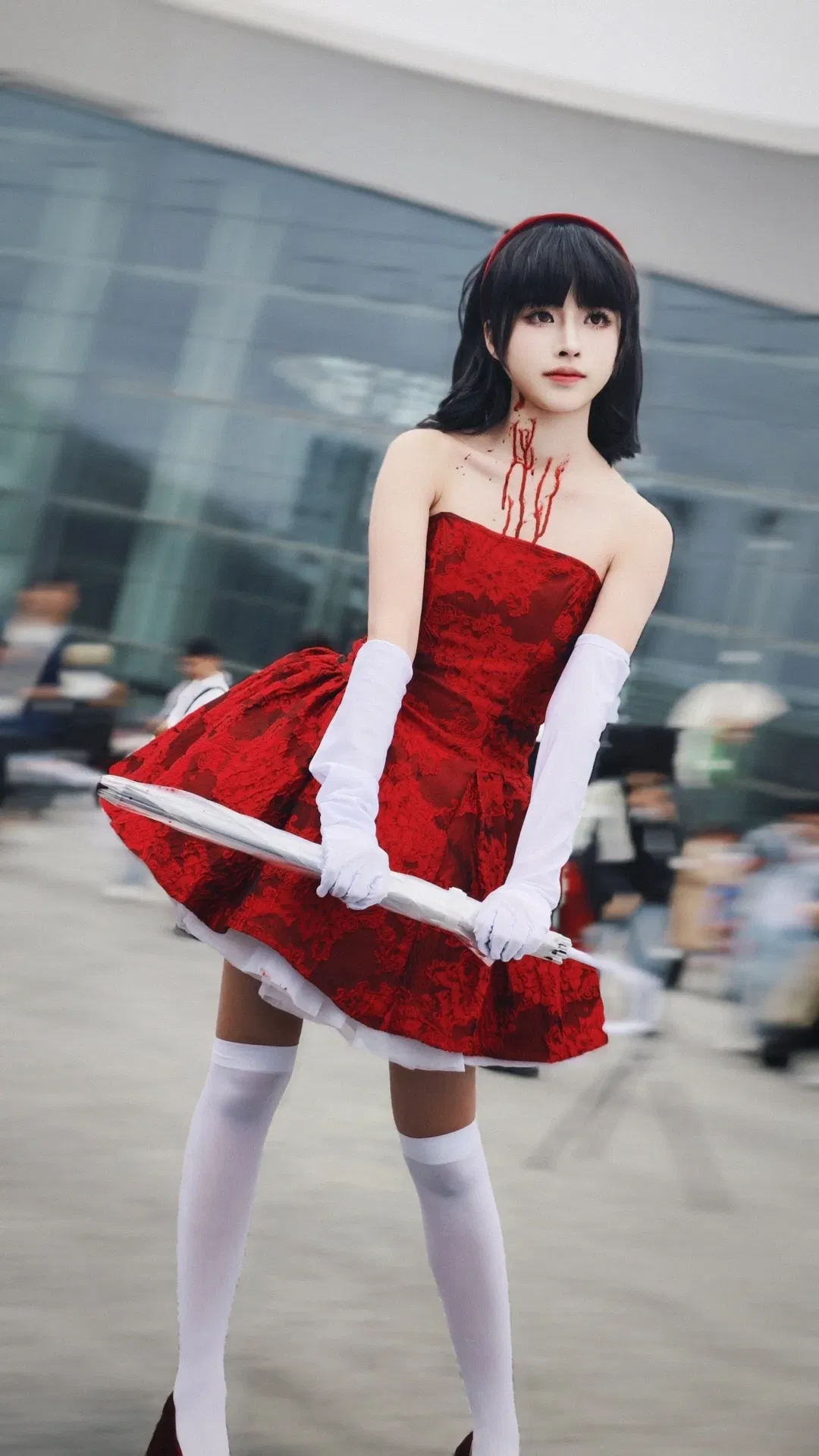 月野兔cos 成都漫展老番向水手服白丝场照 - 第 8 张