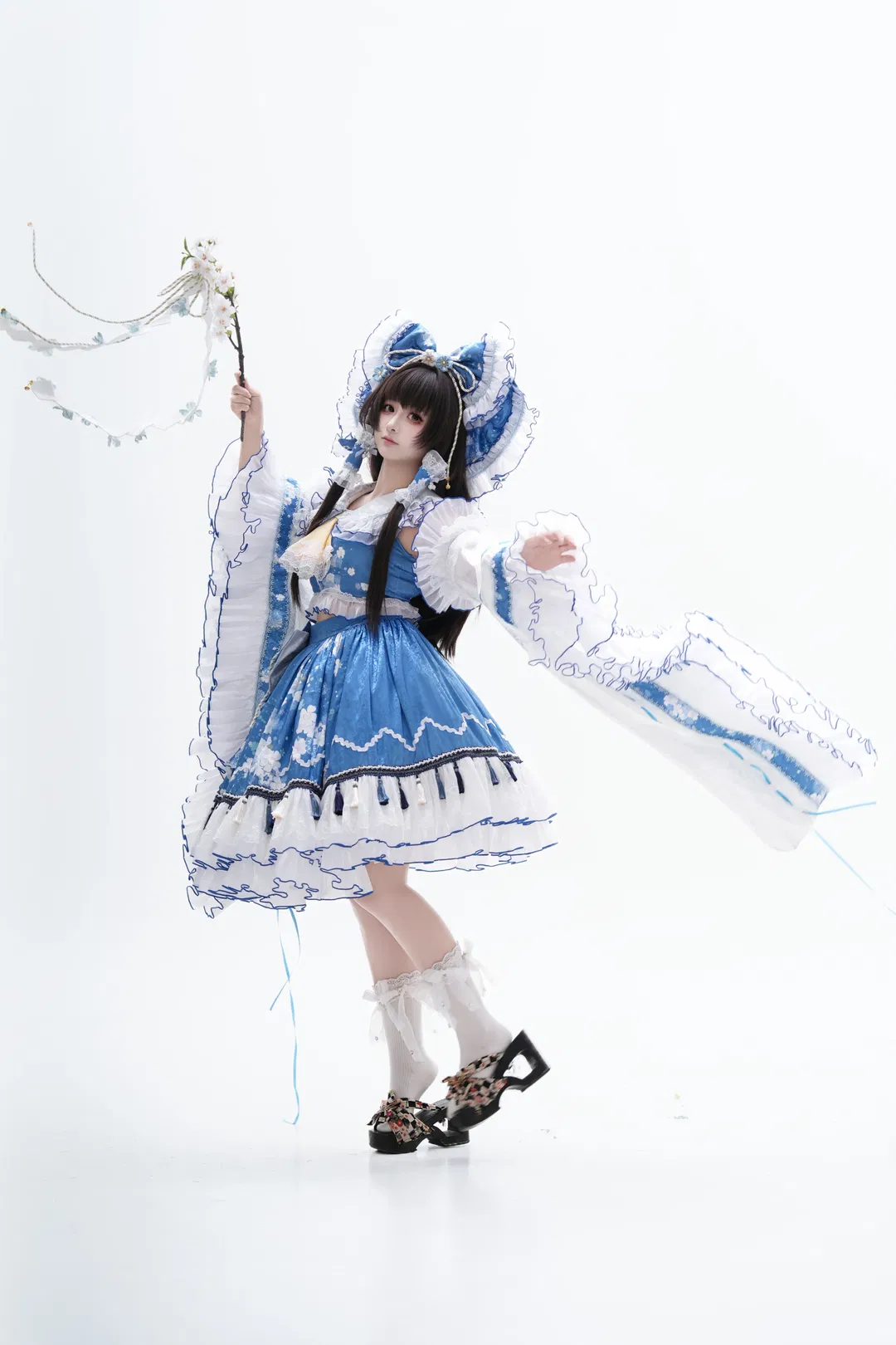 【博丽灵梦cos】东方project青灵梦二设棚拍 - 第 7 张