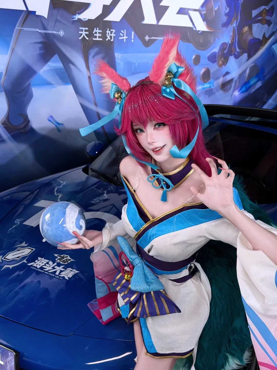 【阿狸cos】打卡英雄联盟海斗大赛线下展台 - 第 11 张