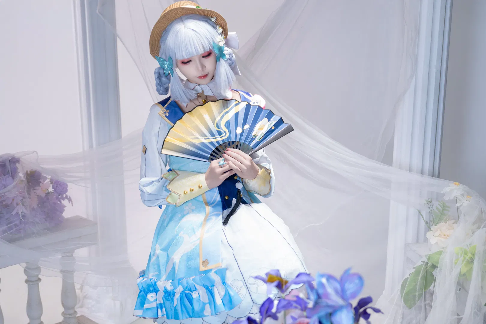 【神里绫华cos】神里流霜灭，原神花时来信花园奇遇 - 第 7 张