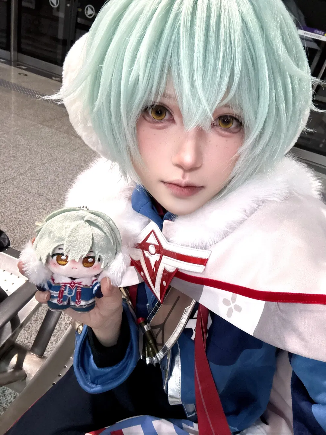 【阿罗夏cos】原神正太角色，带着棉花娃娃去漫展啦 - 第 1 张