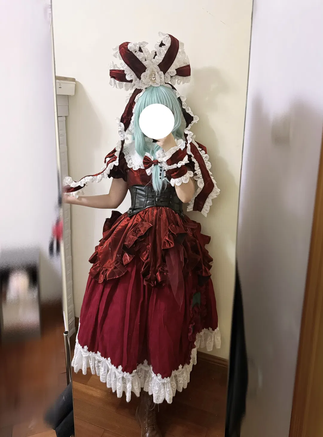 【鍵山雛cos】東方project 酒紅洛麗塔與薄荷綠假髮 - 第 2 張