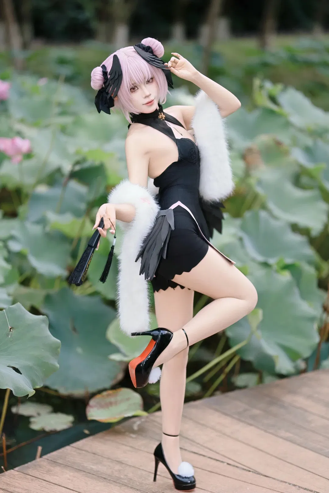 【下江小春cos】蔚蓝档案旗袍造型在西南湖的夏日光影 - 第 1 张