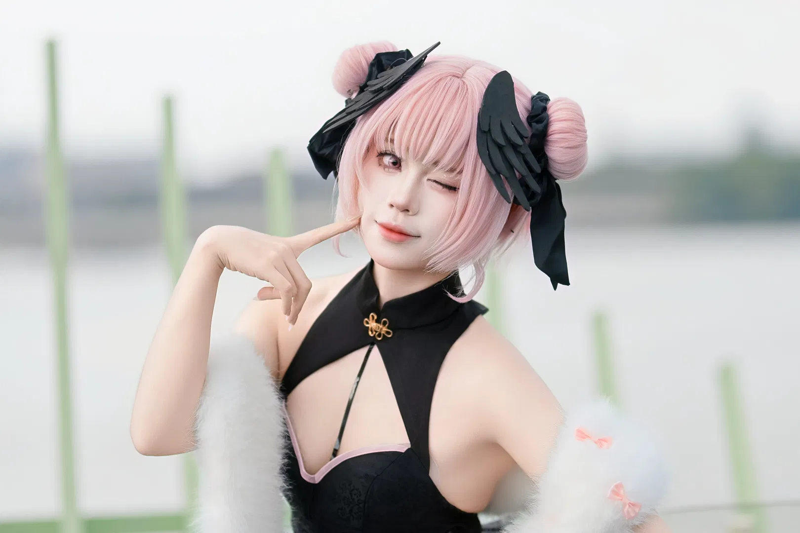 【下江小春cos】蔚蓝档案旗袍造型在西南湖的夏日光影 - 第 2 张