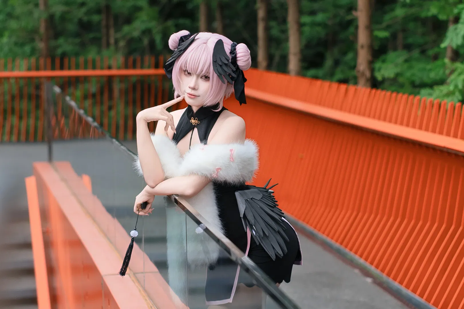 【下江小春cos】蔚蓝档案旗袍造型在西南湖的夏日光影 - 第 3 张