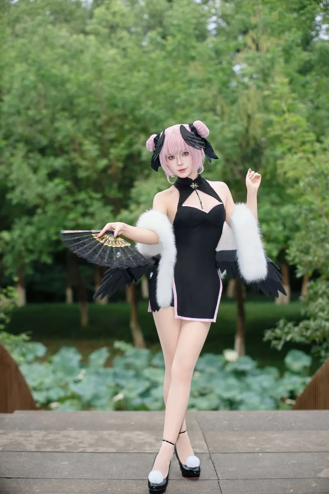 【下江小春cos】蔚蓝档案旗袍造型在西南湖的夏日光影 - 第 7 张