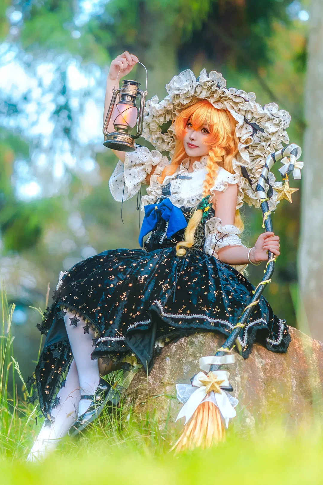 【魔理沙cos】东方Project的森林魔法使，提着星灯去巡游 - 第 1 张