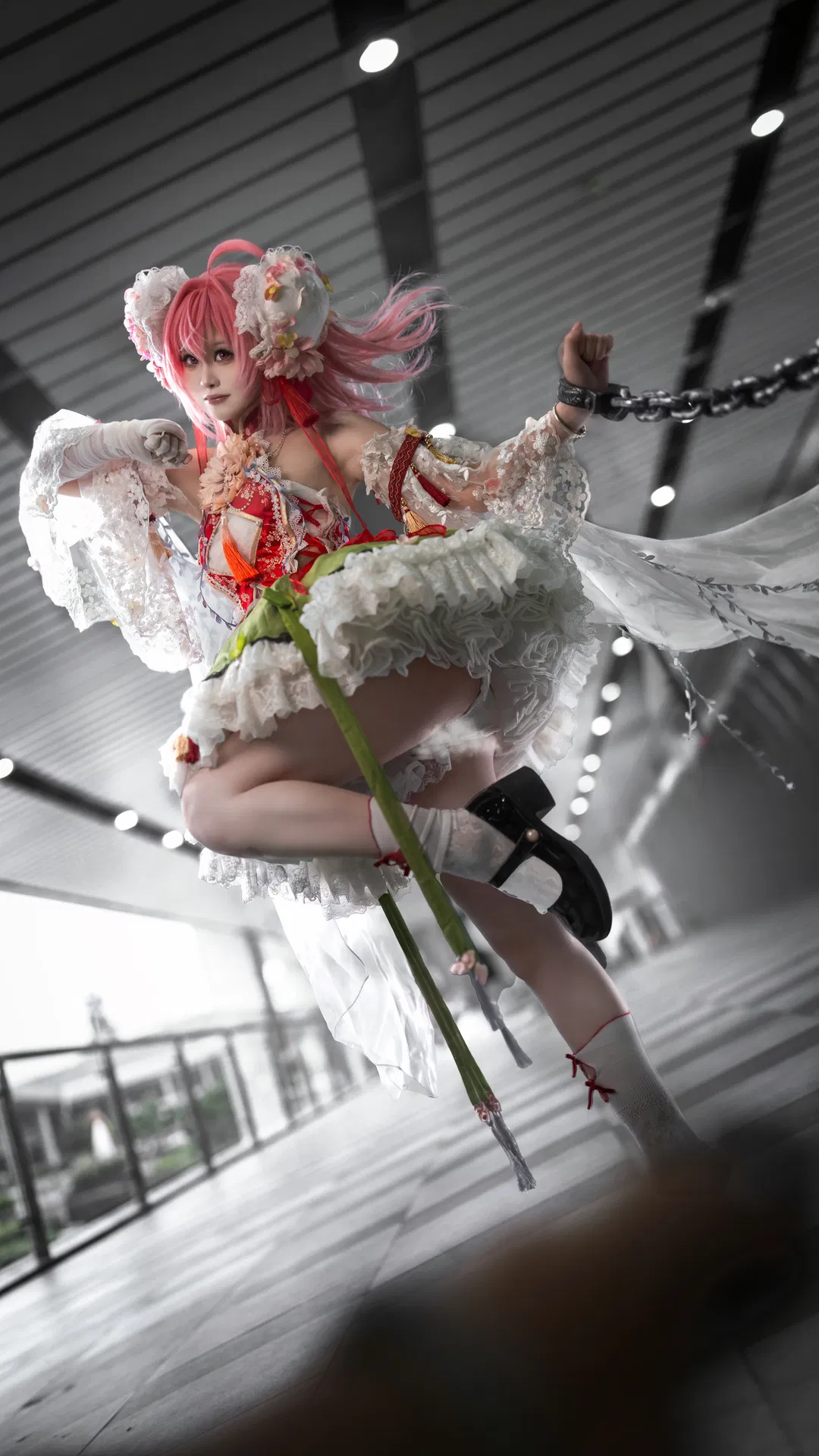 【茨木华扇cos】东方project中华娘，腾空姿态的局部色彩尝试 - 第 2 张