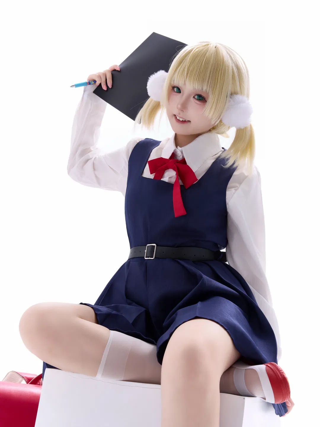 【时雨羽衣cos】白棚拍摄记录，书包飞出去的瞬间 - 第 5 张
