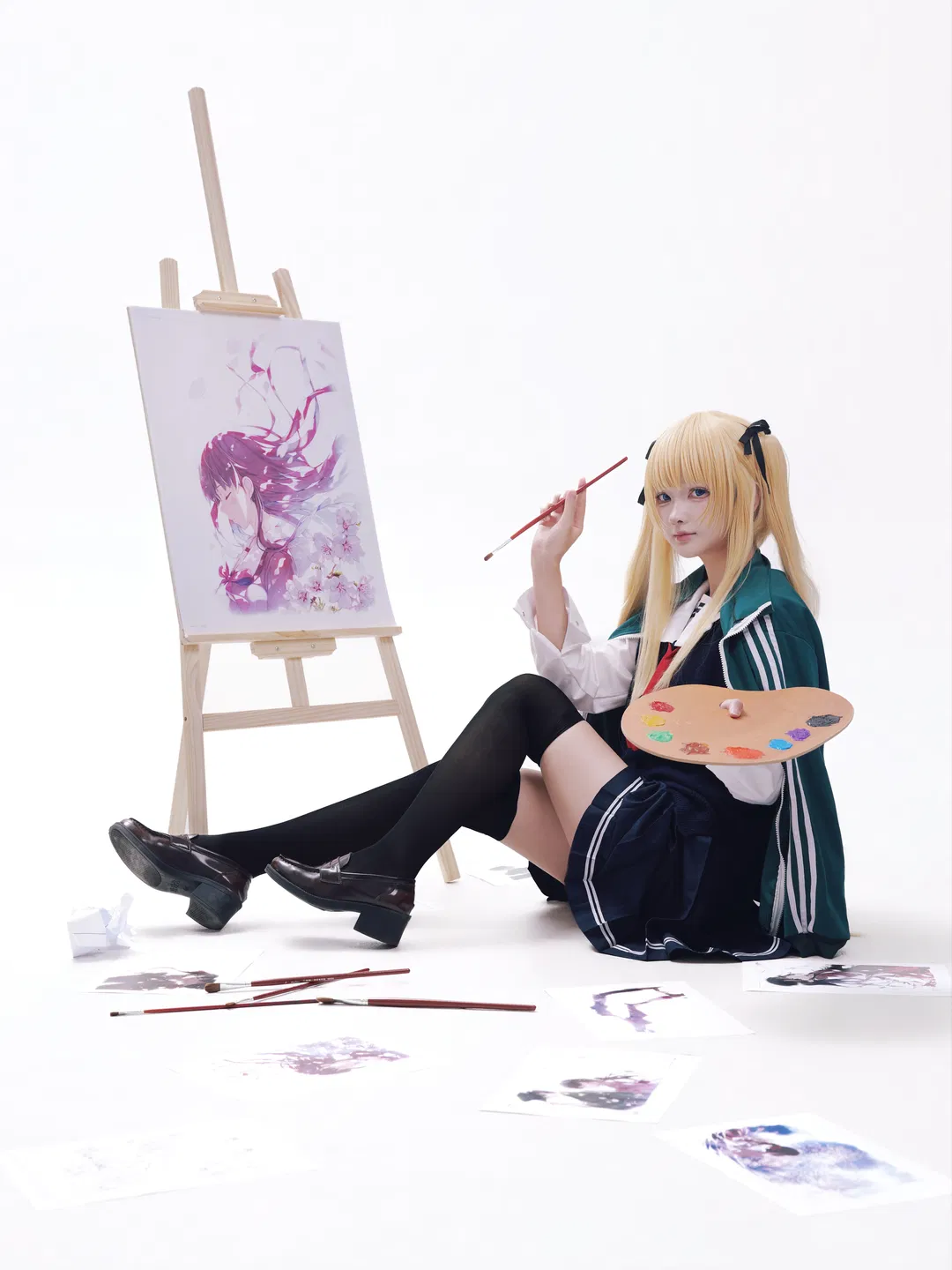 【泽村英梨梨cos】路人女主的养成方法 金发双马尾画师少女 - 第 6 张