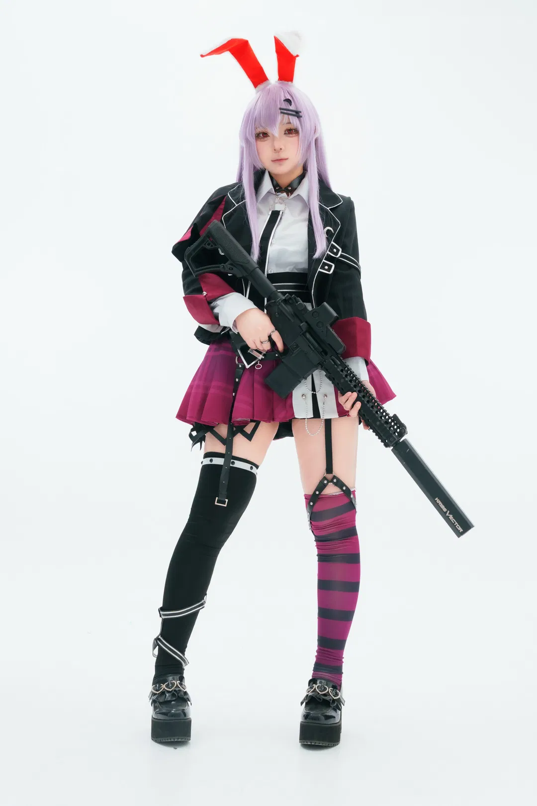 【铃仙优昙华院因幡cos】东方Project白棚大片，展示狂气月兔 - 第 6 张