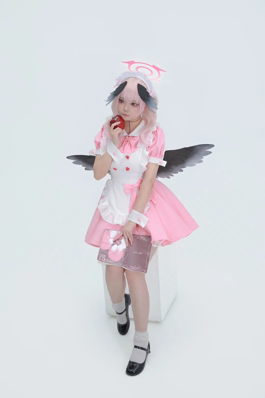 【下江小春cos】蔚蓝档案女仆装的白棚拍摄记录 - 第 3 张