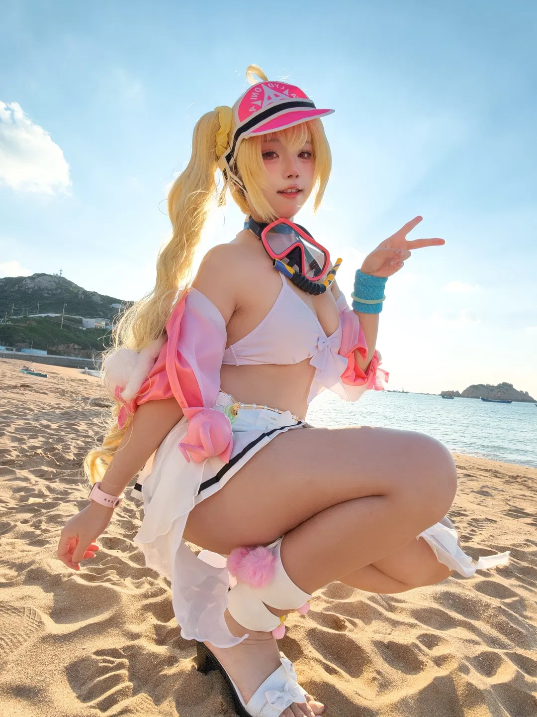 【露西cos】绝区零露西海边水着 - 第 3 张