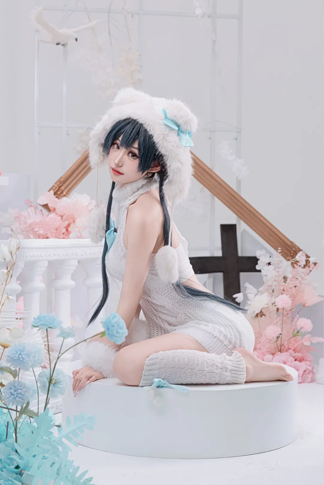 【妃咲cos】纯白摄影棚里的毛茸茸质感 - 第 1 张