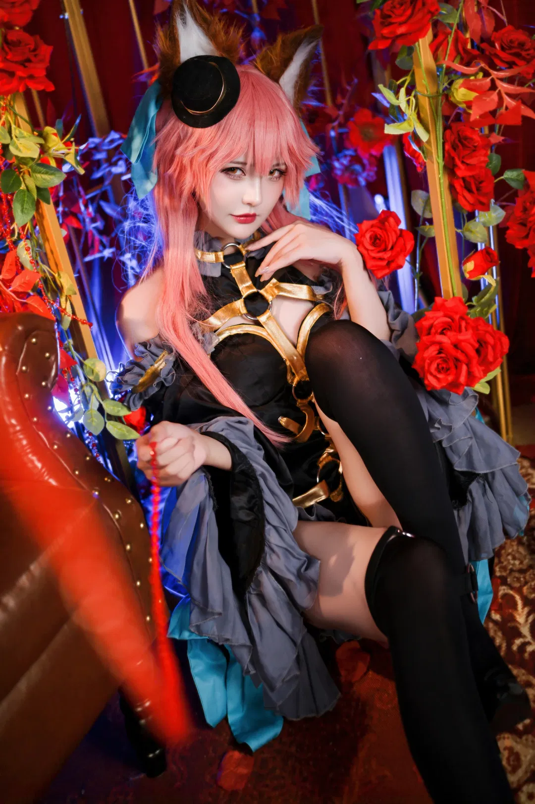 【玉藻前cos】FGO漆黑魔术师，红玫瑰与鸟笼的魔术之夜 - 第 2 张