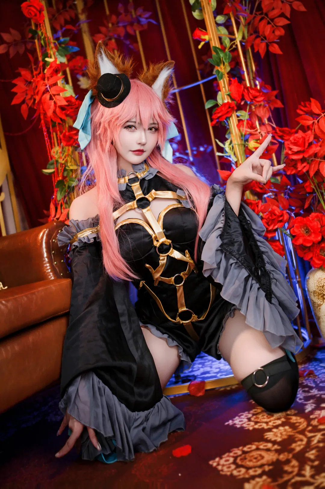 【玉藻前cos】FGO漆黑魔术师，红玫瑰与鸟笼的魔术之夜 - 第 5 张