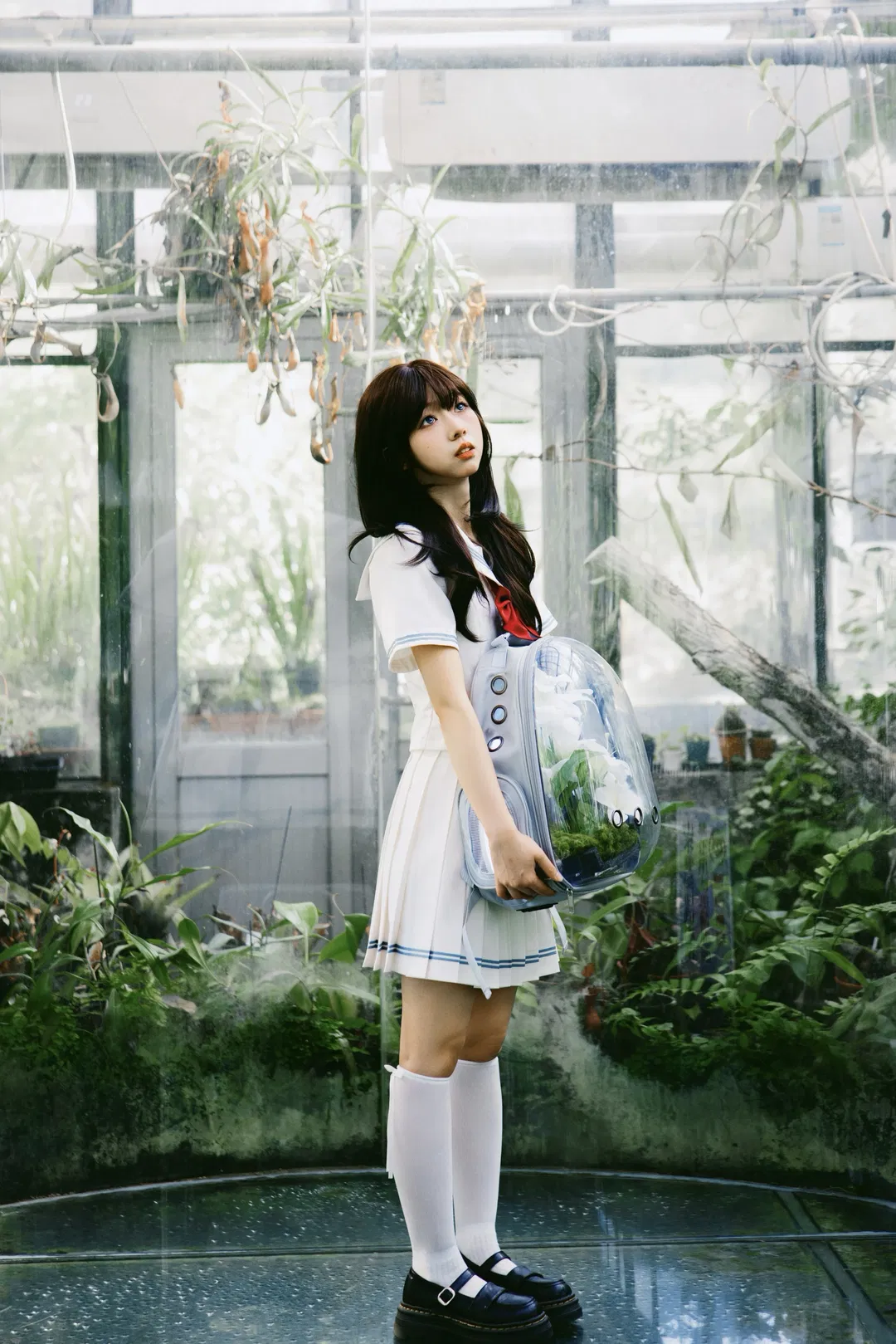 植物园温室里的夏日JK制服写真 - 第 3 张