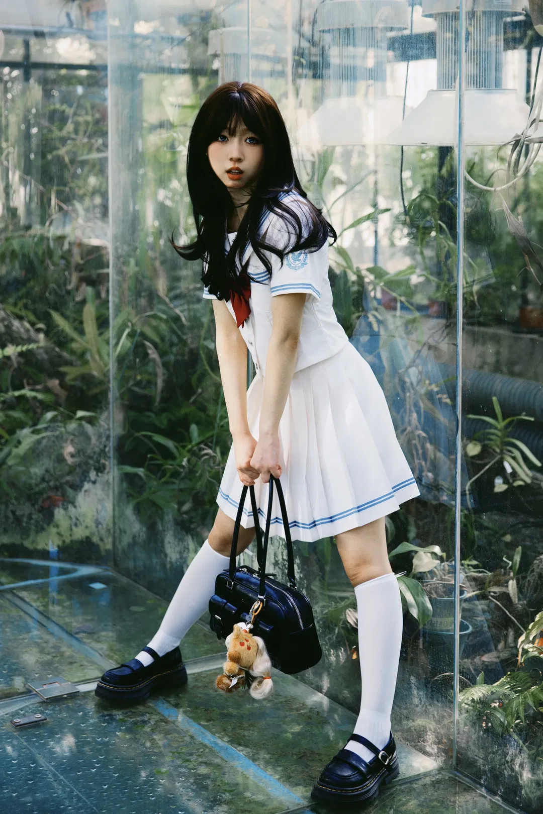 植物园温室里的夏日JK制服写真 - 第 4 张