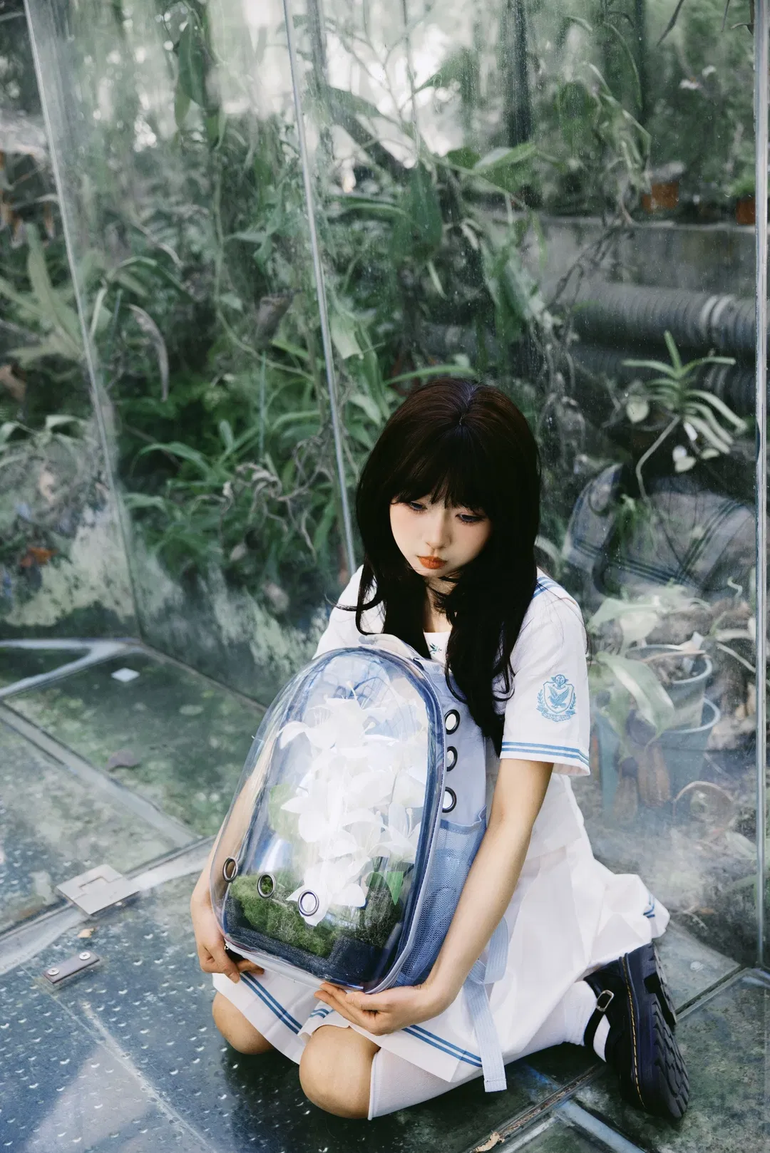 植物园温室里的夏日JK制服写真 - 第 6 张
