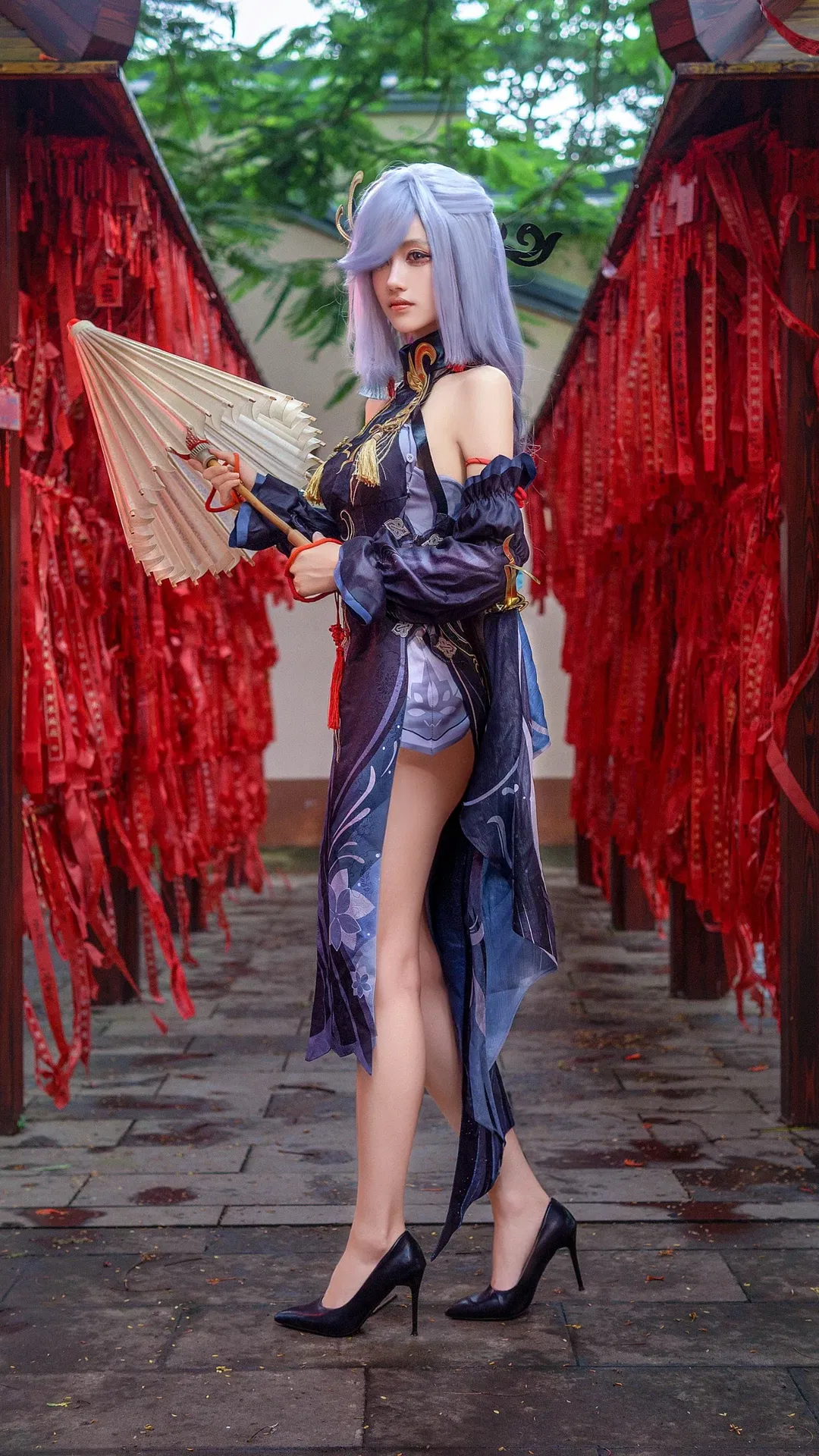 【申鹤cos】原神海灯节红丝带下的祈愿 - 第 2 张