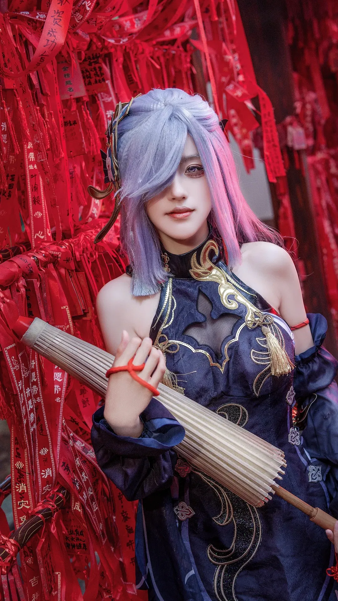 【申鹤cos】原神海灯节红丝带下的祈愿 - 第 4 张
