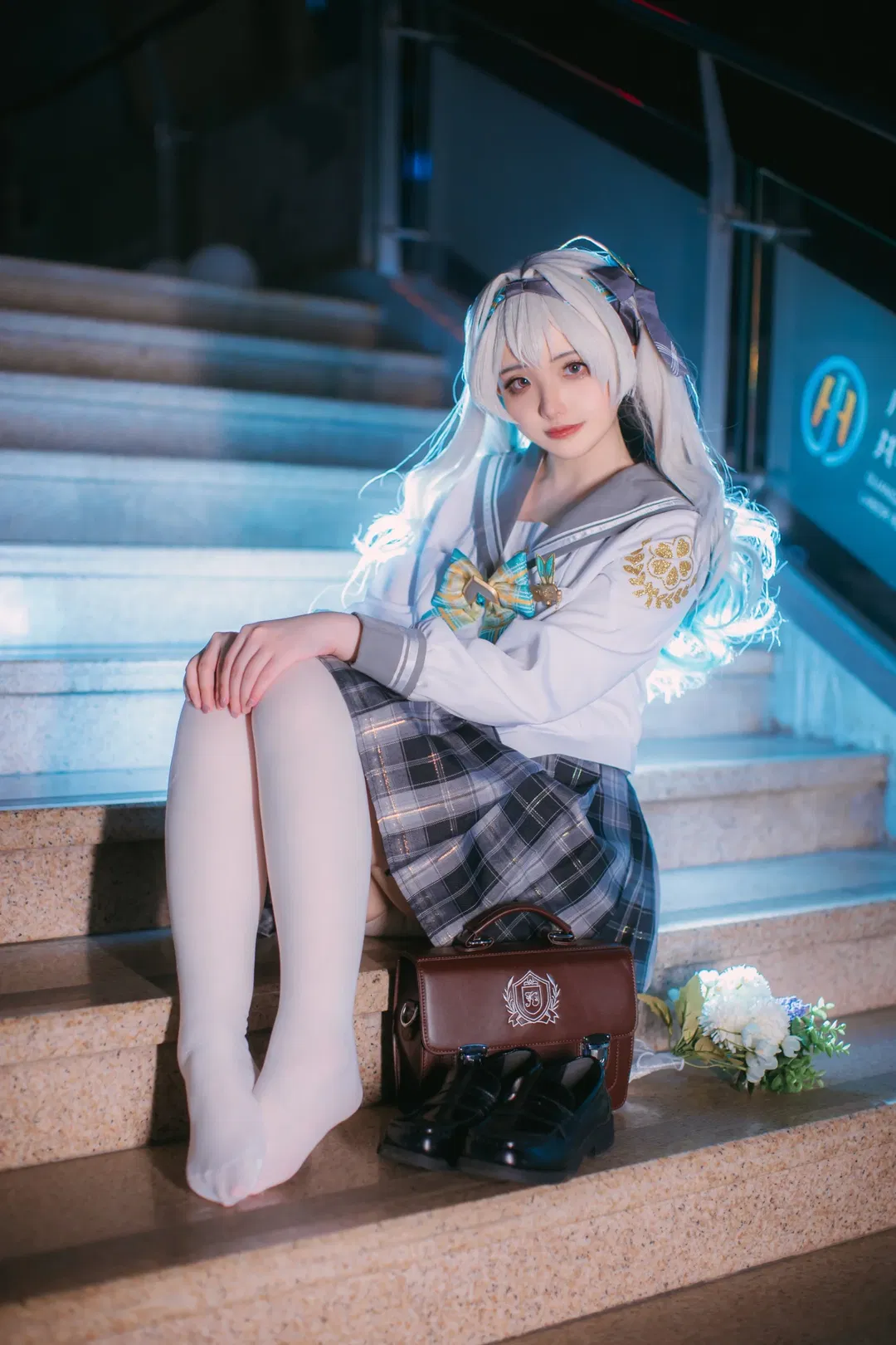 【流萤cos】星穹铁道漫展D1场照，流萤JK制服返图