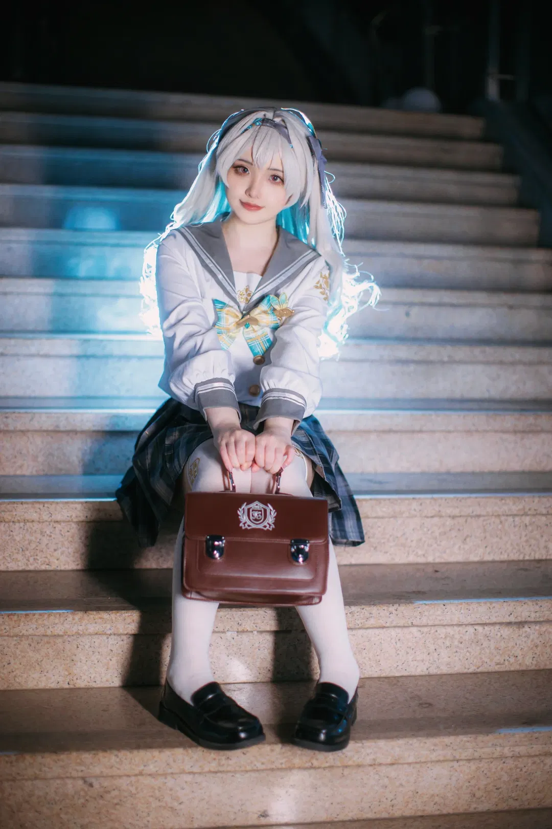 【流萤cos】星穹铁道漫展D1场照，流萤JK制服返图 - 第 7 张