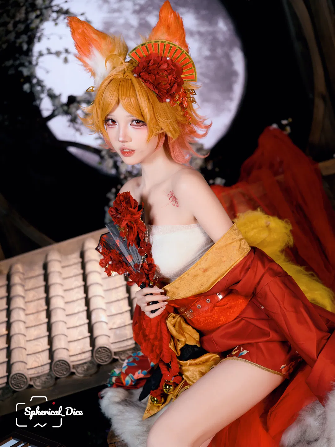 【妲己cos】王者荣耀花魁月下主题写真 - 第 3 张