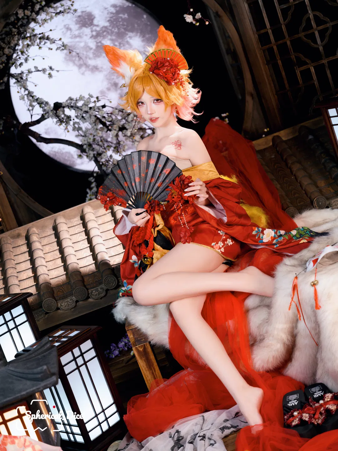 【妲己cos】王者荣耀花魁月下主题写真 - 第 6 张