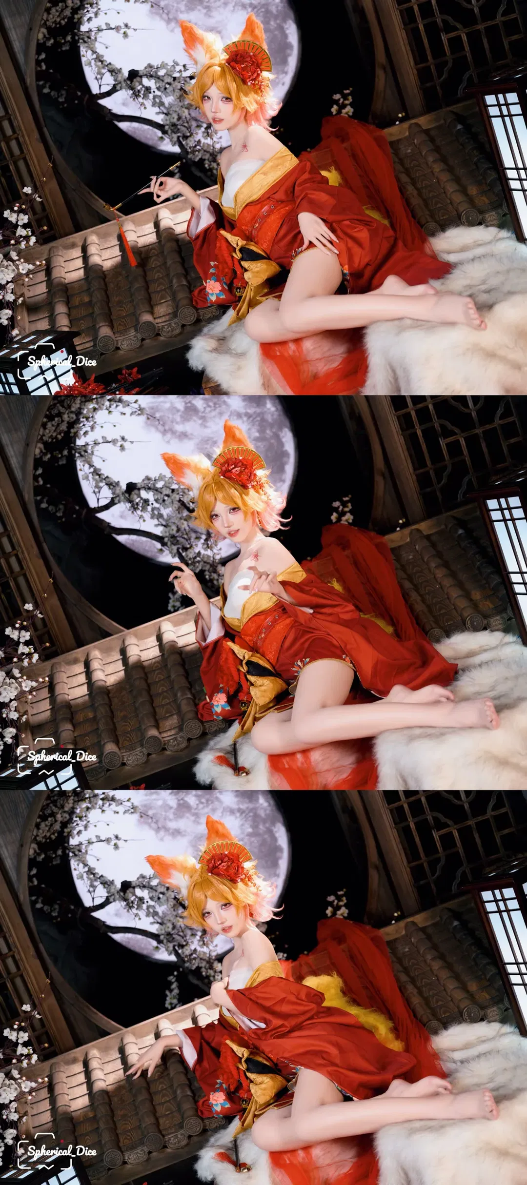 【妲己cos】王者荣耀花魁月下主题写真 - 第 7 张