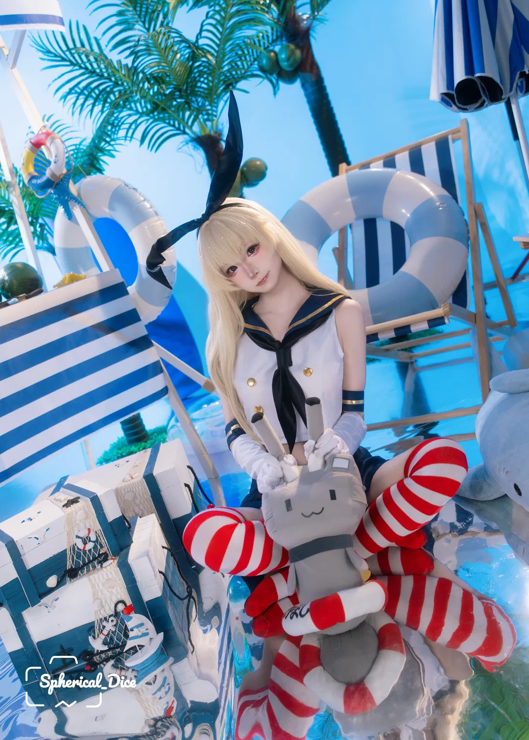 岛风cos 舰队Collection 夏日海滩的清凉演绎 - 第 5 张