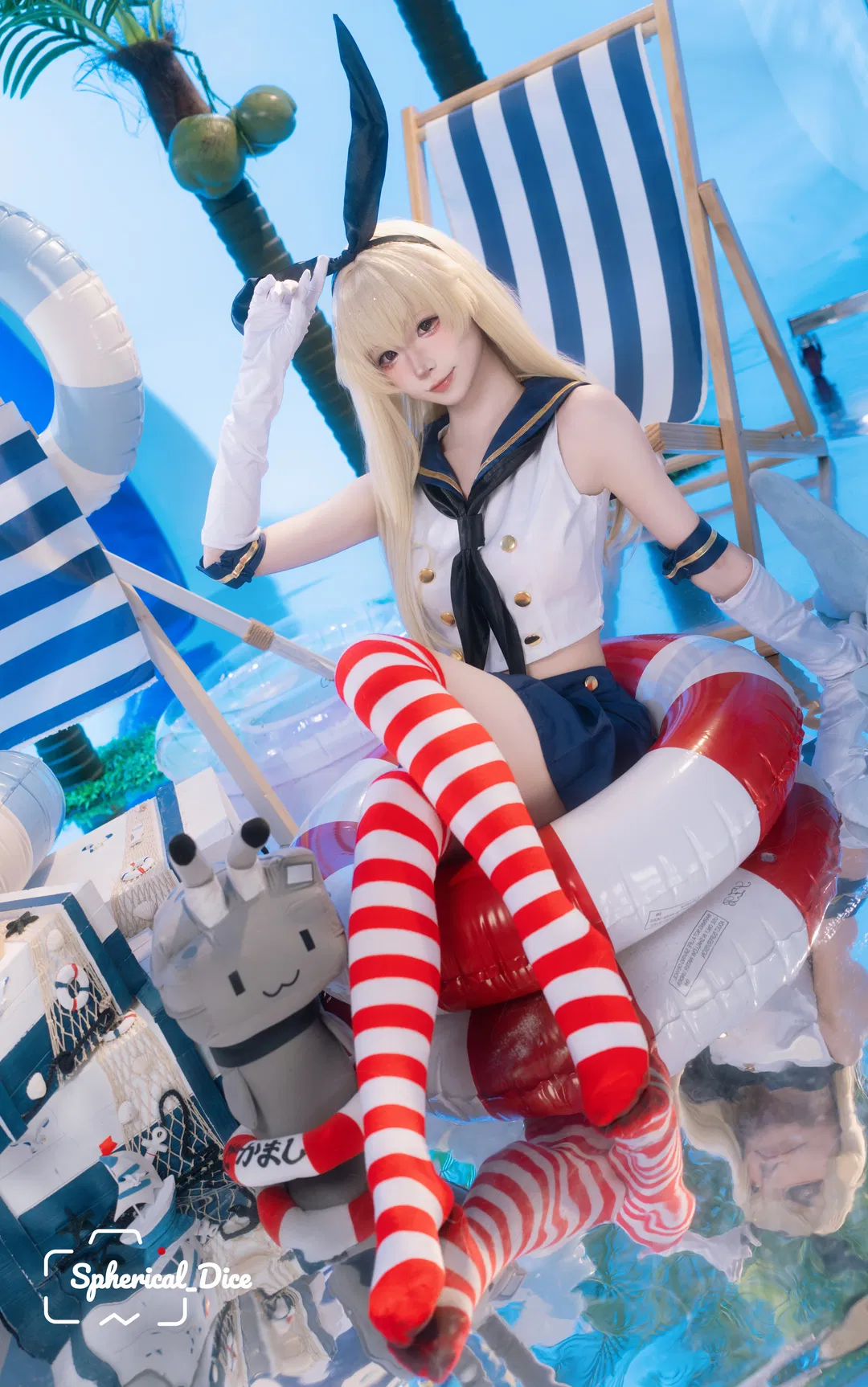 岛风cos 舰队Collection 夏日海滩的清凉演绎 - 第 7 张