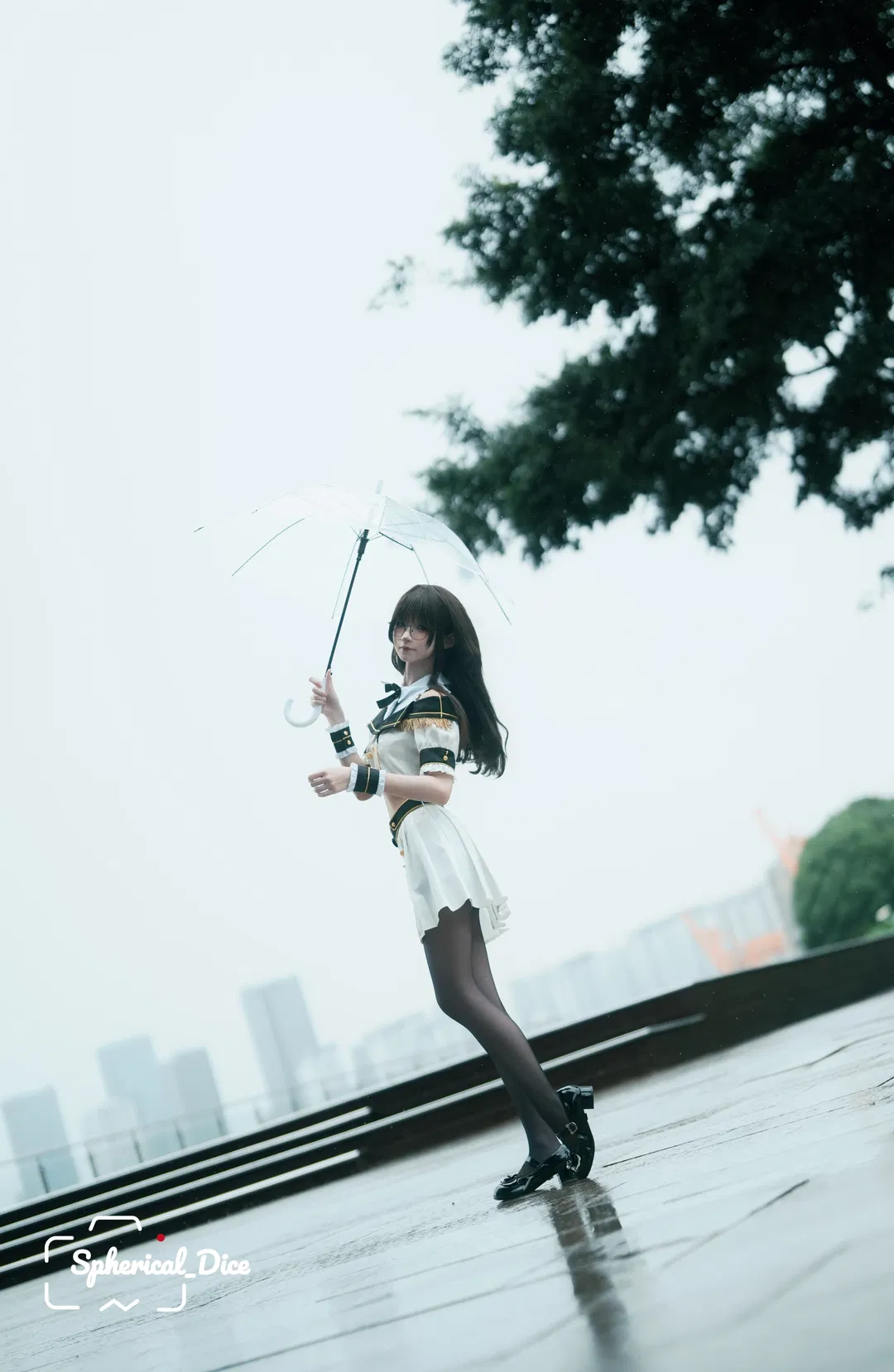 雨天的江边水手服日记，透明伞下的清冷感 - 第 9 张