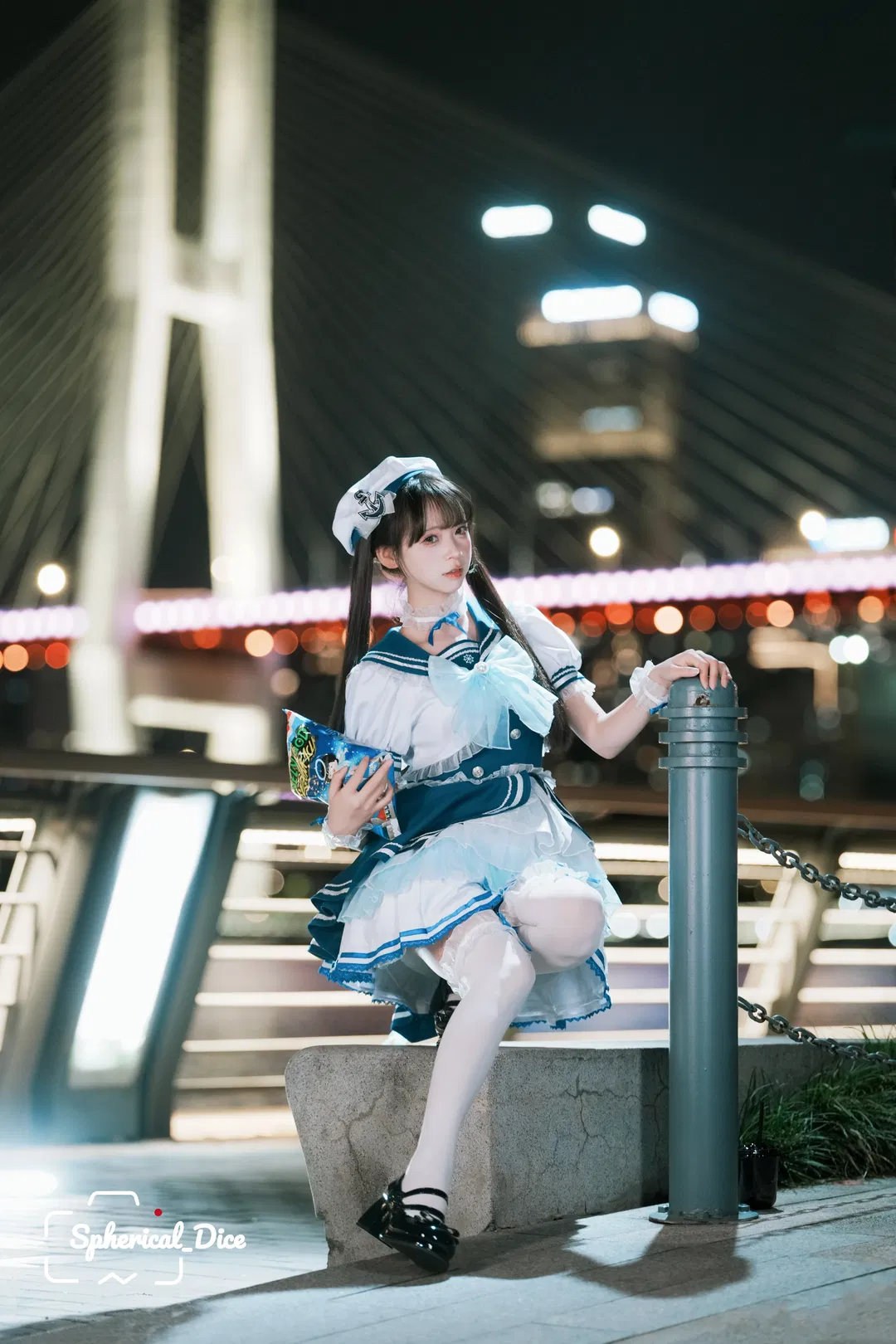 夏夜海风中的水手服少女，温柔藏在城市的晚风里 - 第 2 张