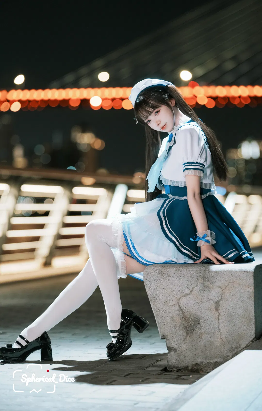 夏夜海风中的水手服少女，温柔藏在城市的晚风里 - 第 3 张