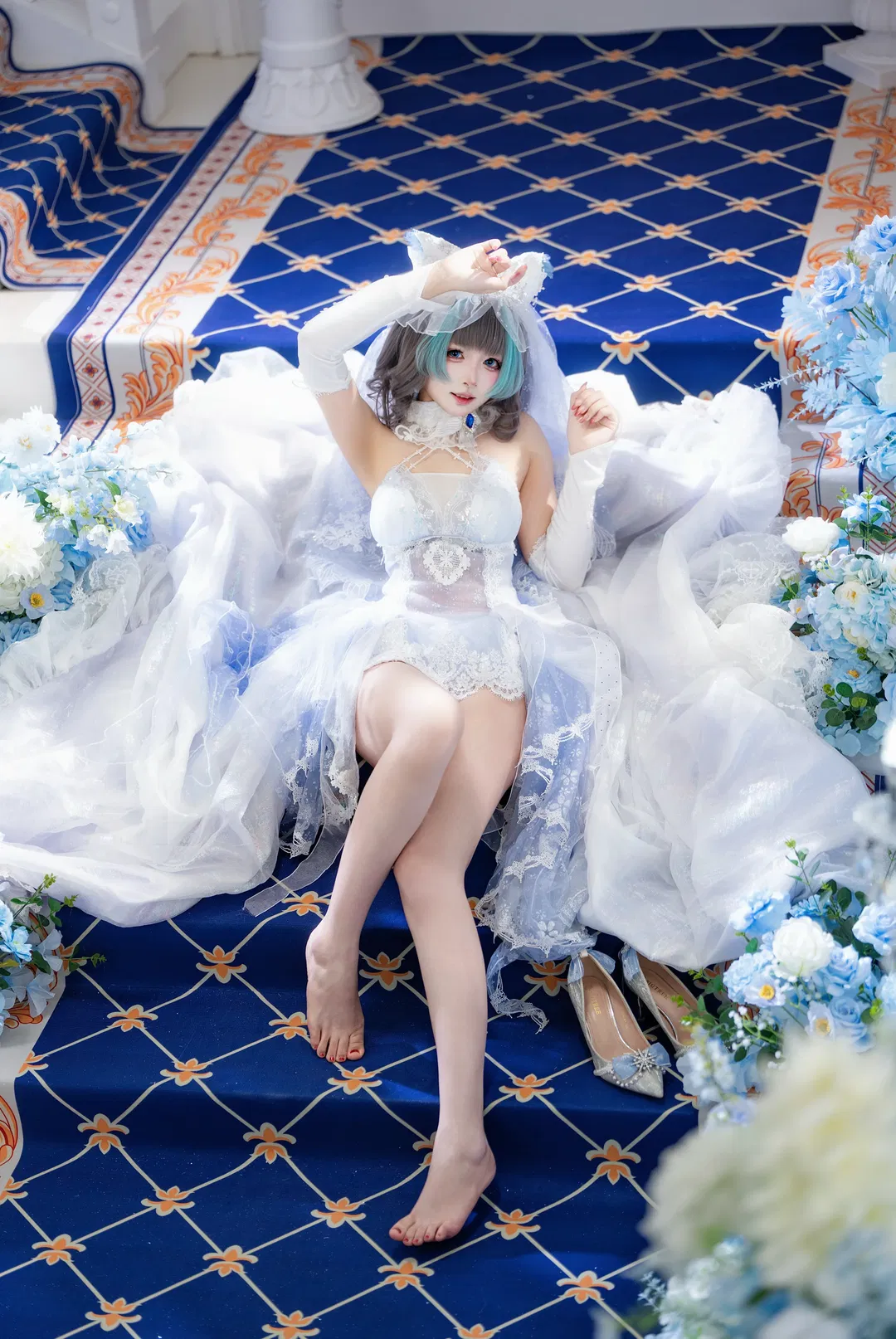 【柴郡cos】碧蓝航线这套花嫁真的太华丽了 - 第 2 张
