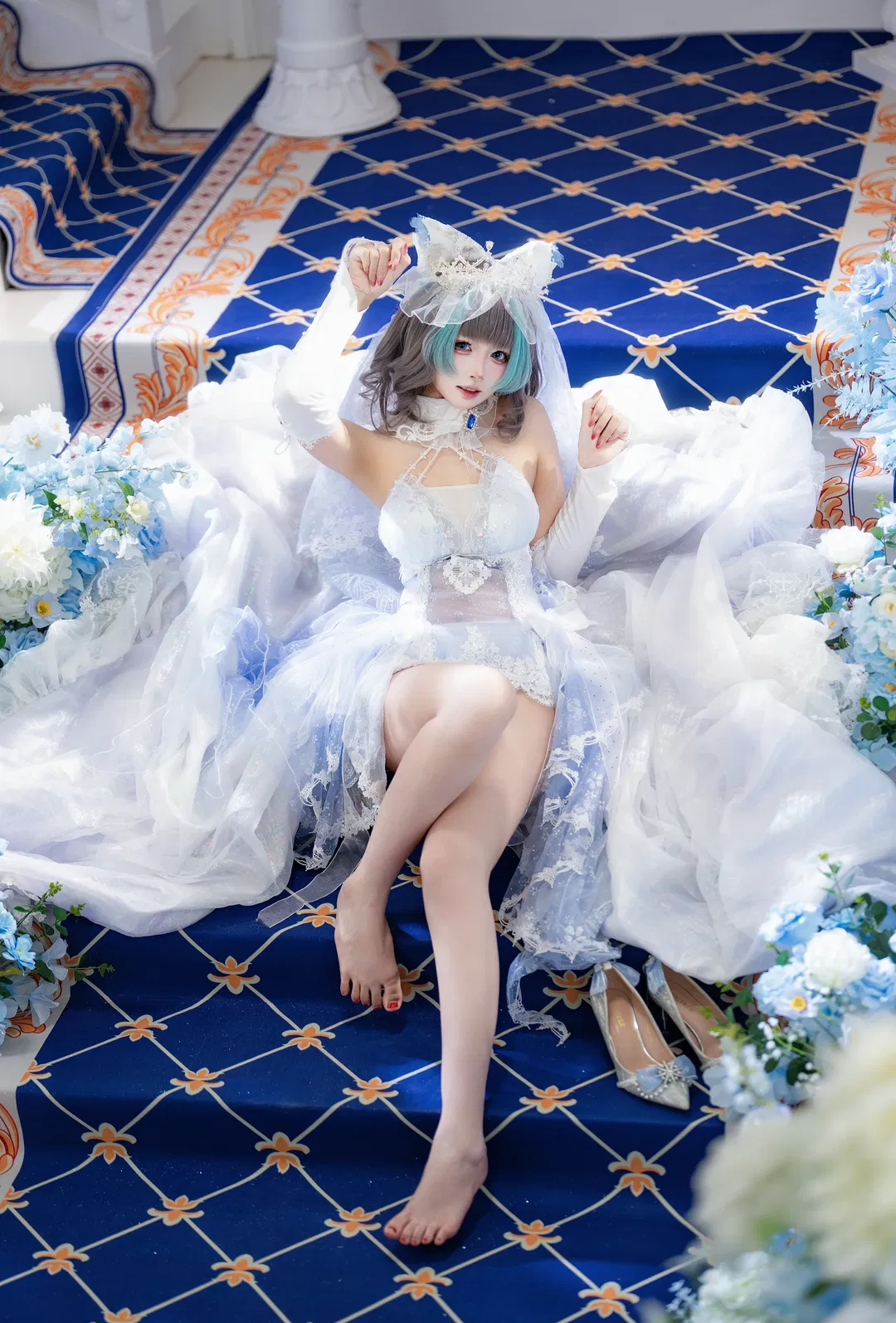 【柴郡cos】碧蓝航线这套花嫁真的太华丽了 - 第 3 张