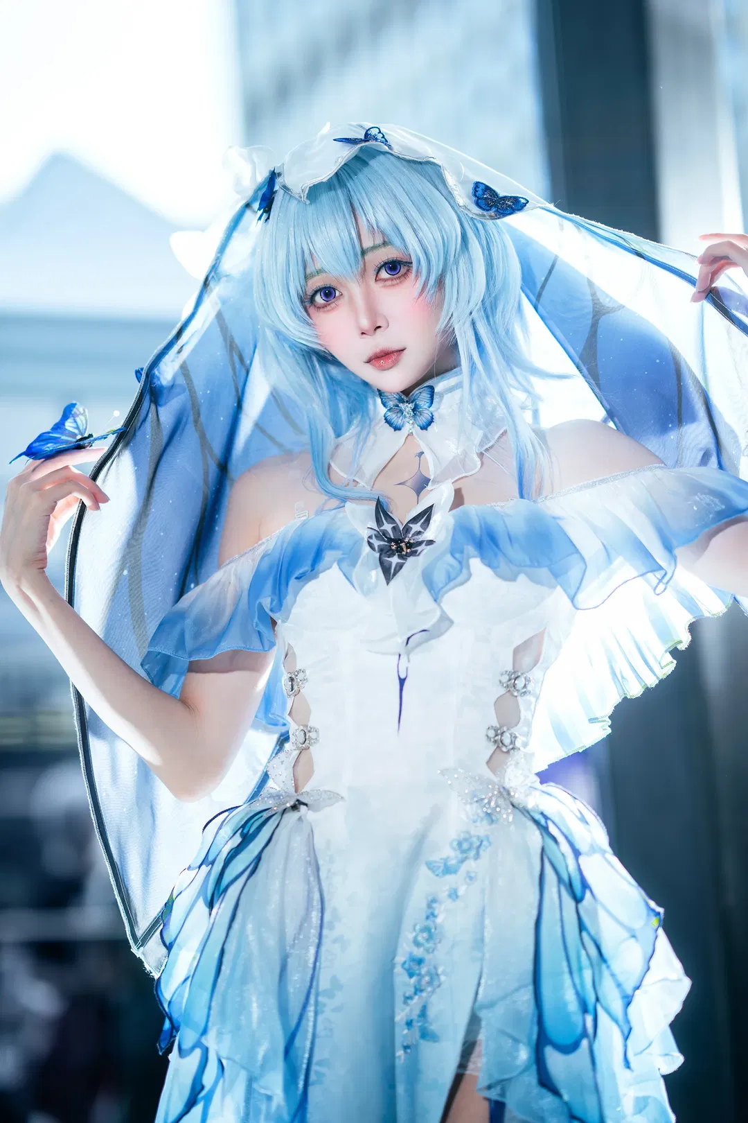 【守岸人cos】鸣潮守岸人，CICF漫展的蓝色蝴蝶梦境 - 第 4 张