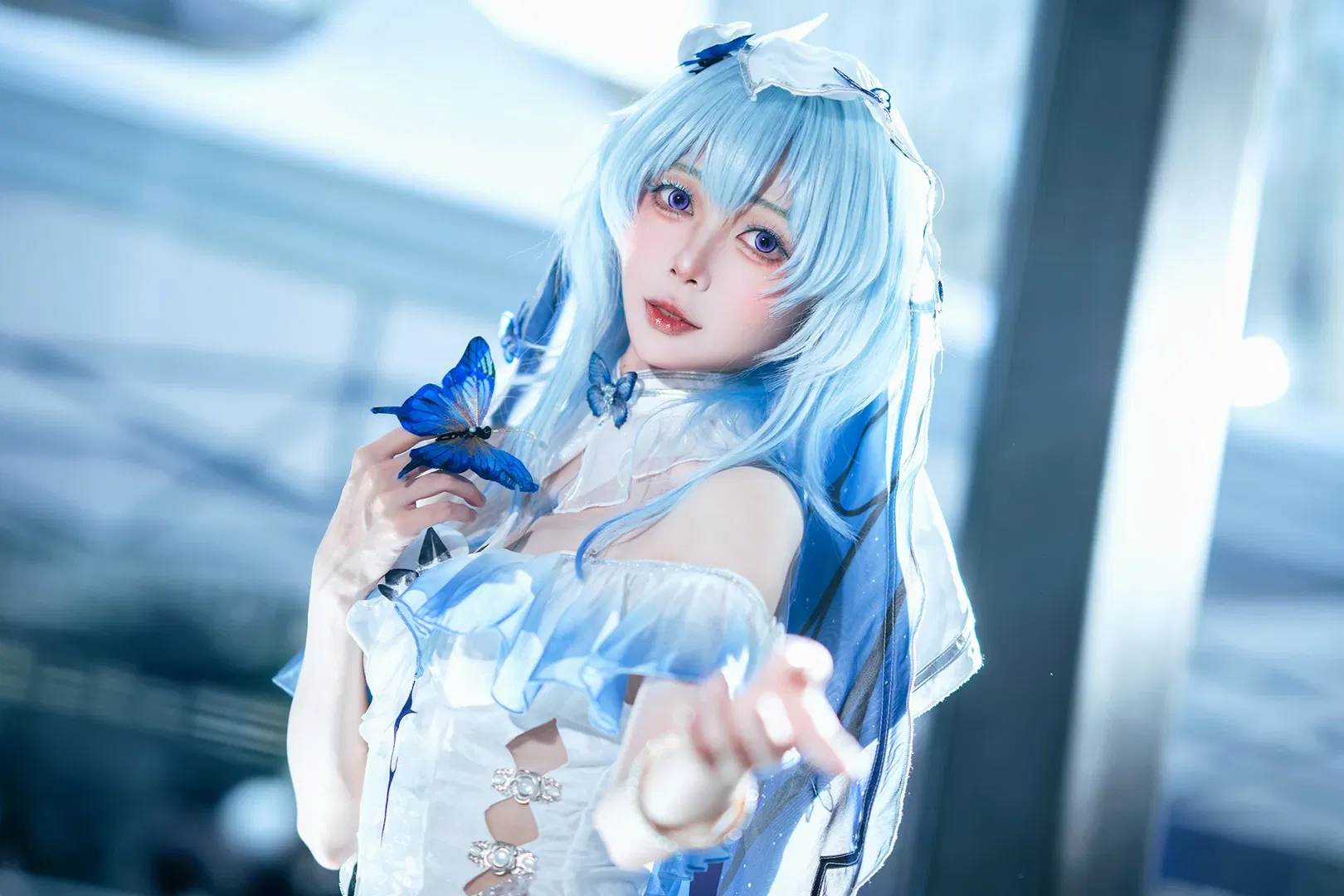 【守岸人cos】鸣潮守岸人，CICF漫展的蓝色蝴蝶梦境 - 第 5 张