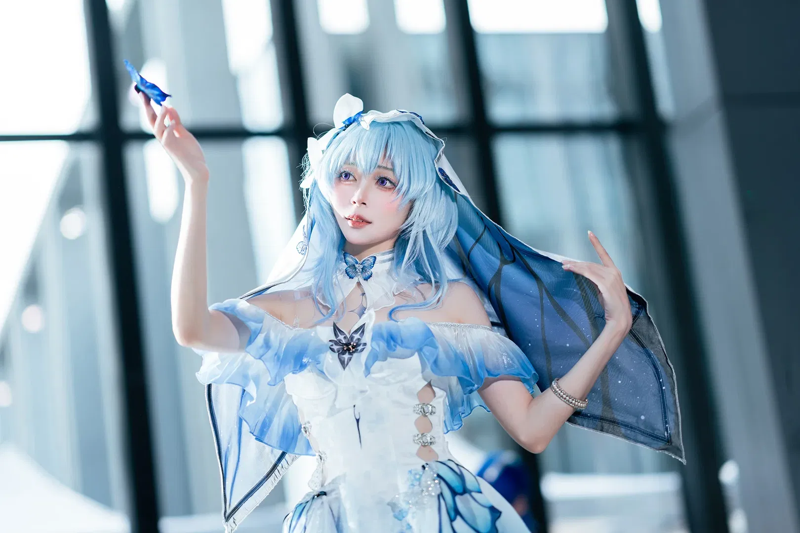 【守岸人cos】鸣潮守岸人，CICF漫展的蓝色蝴蝶梦境 - 第 9 张