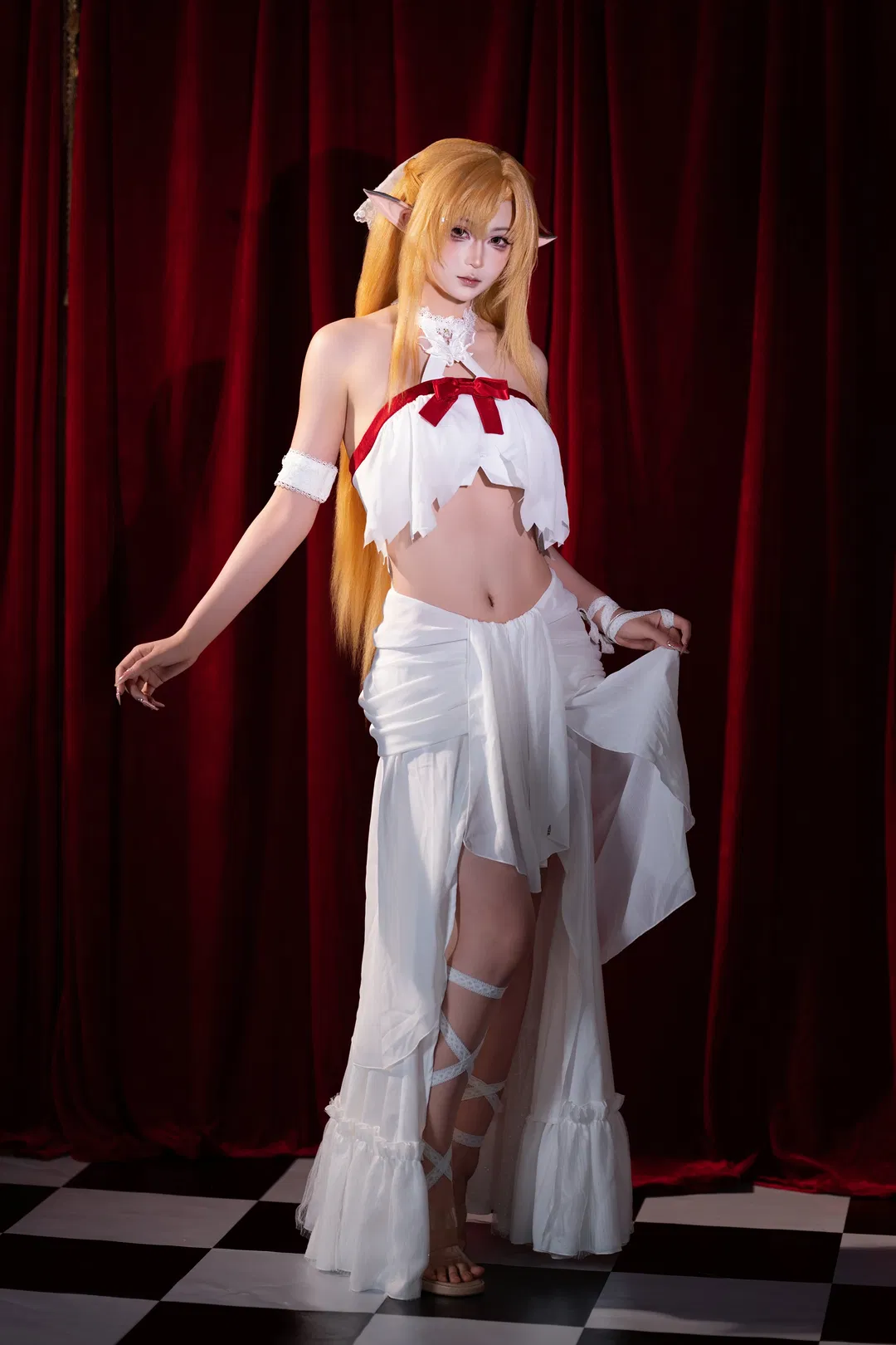 【亚丝娜cos】刀剑神域精灵亚丝娜，白裙与鸟笼的奇幻氛围 - 第 3 张