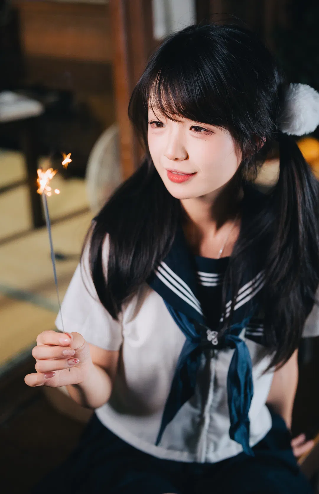 仲夏夜的日式JK与仙女棒 - 第 3 张